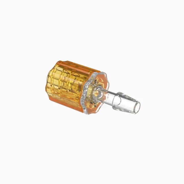ELDON JAMES LMRLN-2CVU-O Male Lock and Nut Assembly, 1/8 Inch Inside Dia., Crystal, Orange | CJ8HBT