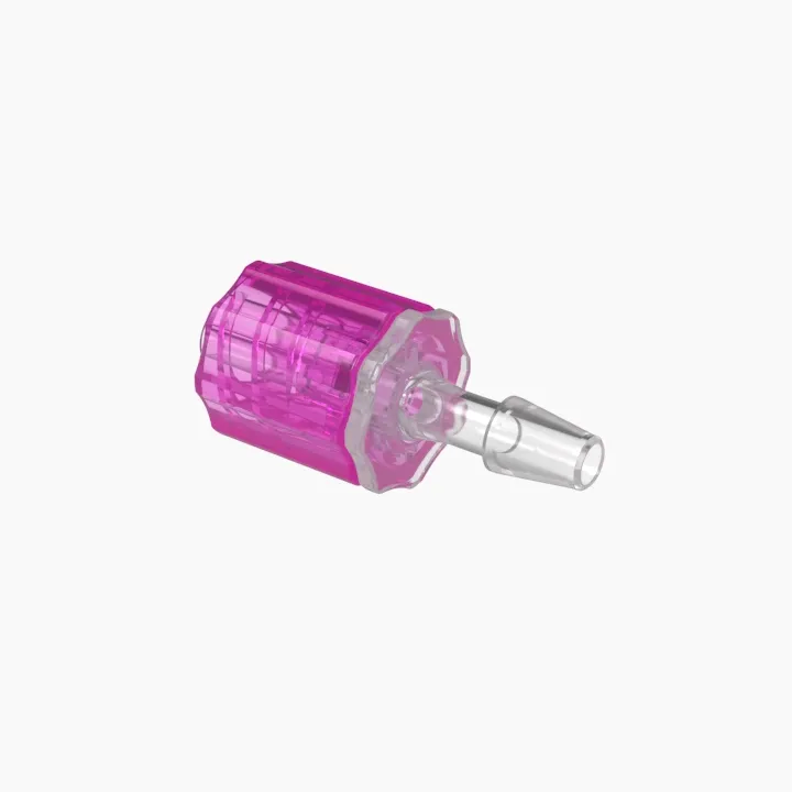 ELDON JAMES LMSLN-2PP-R Stationary Male Luer, Lock 1/8 Barb Size, Non Animal Derived Polypropylene, Rose | CJ8HMN