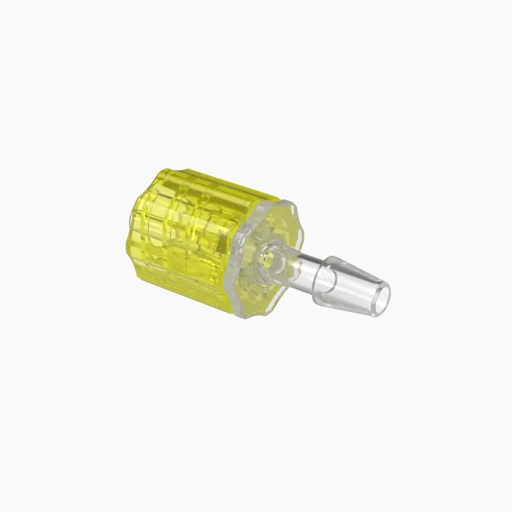 ELDON JAMES LMRLN-2PP-Y Male Lock and Nut Assembly, 1/8 Inch Inside Dia., Polypropylene, Yellow | CJ8HCL