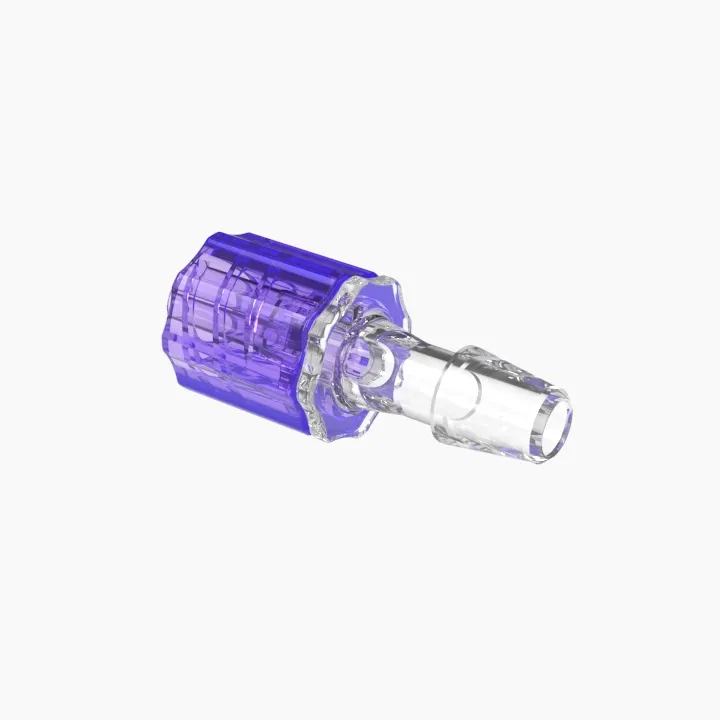 ELDON JAMES LMRLN-3CVU-V Male Lock and Nut Assembly, 3/16 Inch Inside Dia., Crystal, Violet | CJ8HCT