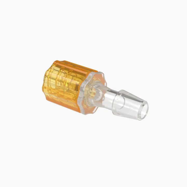 ELDON JAMES LMRLN-3PP-O Male Lock and Nut Assembly, 3/16 Inch Inside Dia., Polypropylene, Orange | CJ8HDF