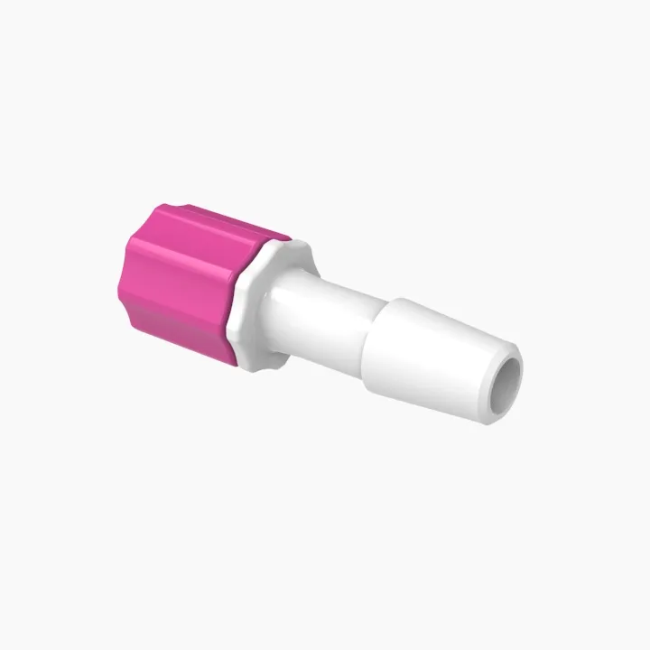 ELDON JAMES LMSLN-4MN-R-QC Stationary Male Luer, Lock 1/4 Barb Size, Medical Nylon, Rose | CJ8HPB