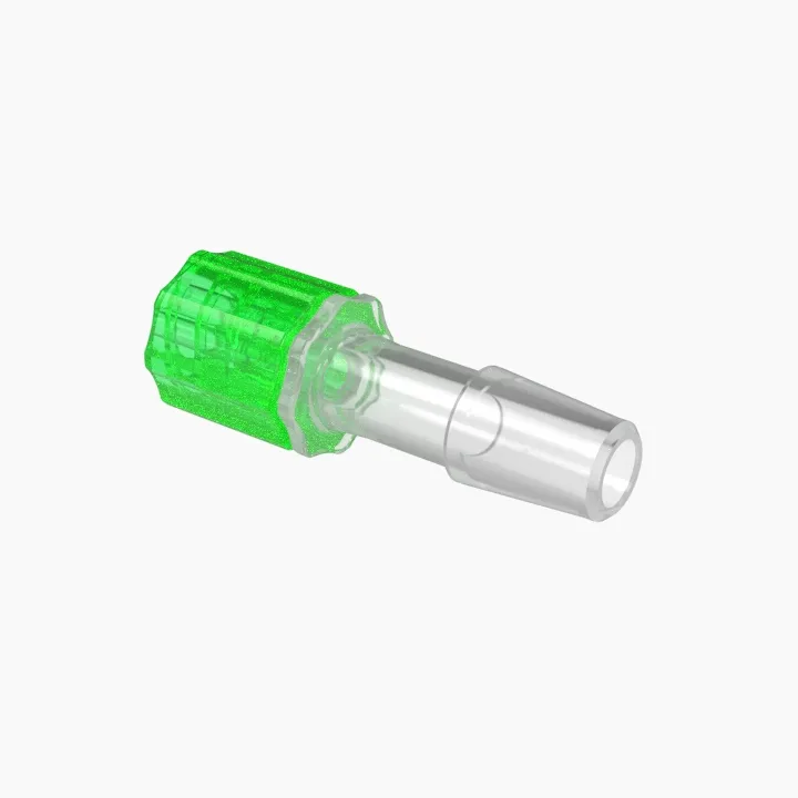 ELDON JAMES LMRLN-4PP-L Male Lock and Nut Assembly, 1/4 Inch Inside Dia., Polypropylene, Lime | CJ8HEB