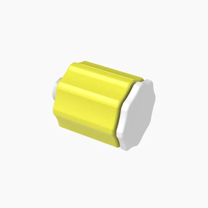 ELDON JAMES LMRLN-P-MN-Y-QC Male Rotating Lock and Nut Assembly Plug, Yellow | CJ8HEU