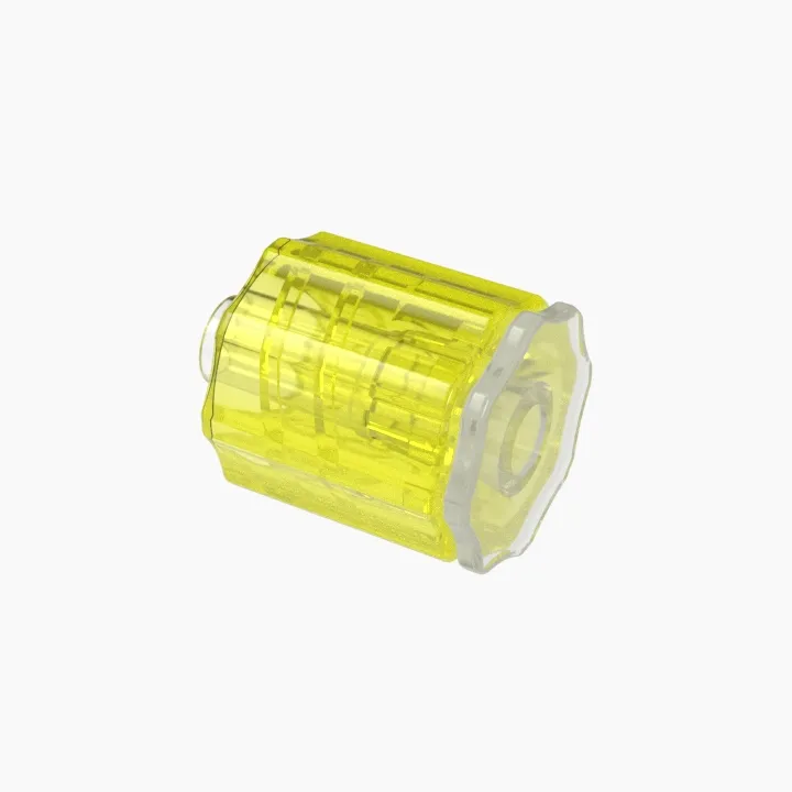 ELDON JAMES LMRLN-P-PP-Y Rotating Luer Lock Plug and Nut Assembly, Polypropylene, Yellow | CJ8HFB