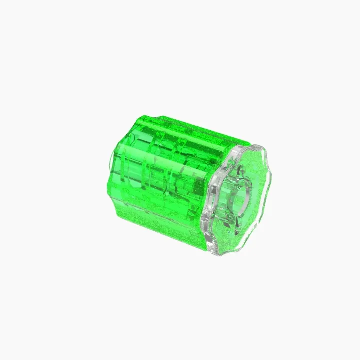 ELDON JAMES LMSLN-P-CVU-L Stationary Luer Lock Plug and Nut Assembly, Crystal, Lime | CJ8HPP