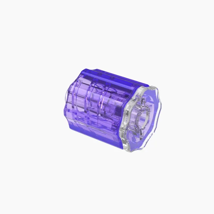 ELDON JAMES LMSLN-P-CVU-V Stationary Luer Lock Plug and Nut Assembly, Crystal, Violet | CJ8HPT