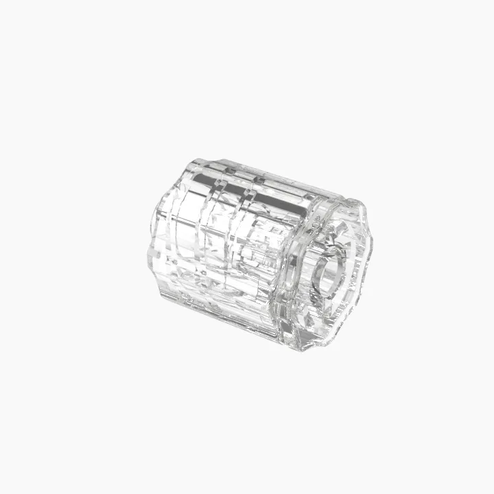 ELDON JAMES LMSLN-P-CVU Stationary Luer Lock Plug and Nut Assembly, Crystal, Natural | CJ8HPM