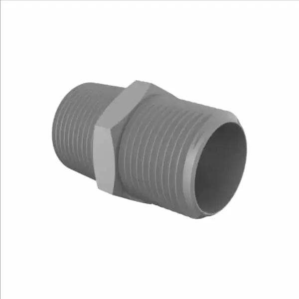 ELDON JAMES N12PVDF Gray PVDF Nipple, 3/4 NPT Size | CJ8HWA