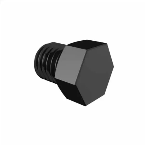 ELDON JAMES P1428-200BN Plug, 1/4-28 UNF Thread Size, Black Nylon | CJ8JDK