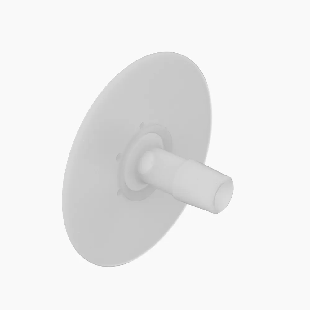 Port Disk, 3/8 Inch Barb, Natural Kynar Flex QC