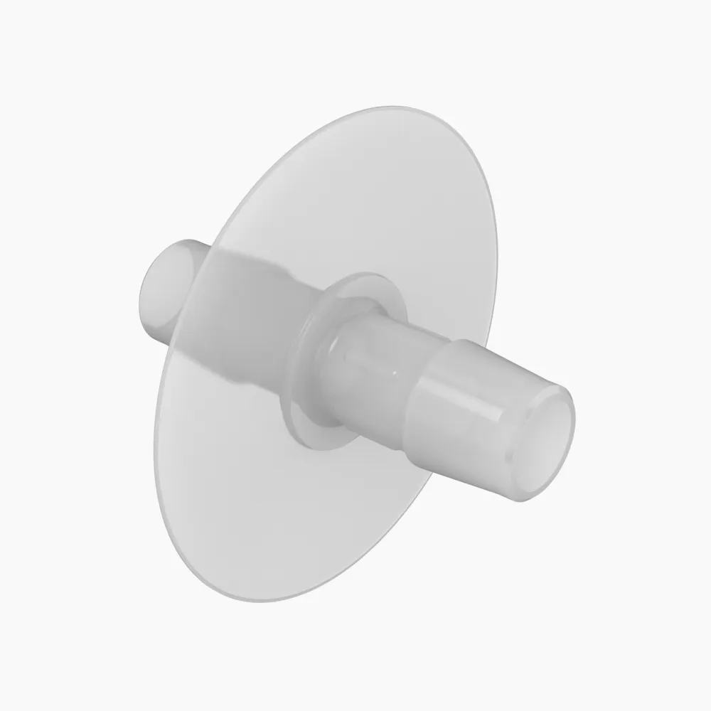 ELDON JAMES PDO8NKF-QC Opposing Barb Port Disc, 1/2 Inch Inside Dia., Natural Kynar Flex QC | CJ8JJM