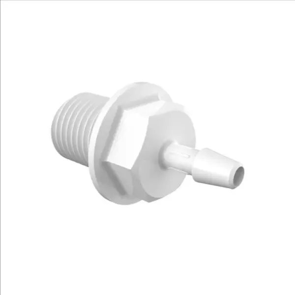 ELDON JAMES PM4S-2.5NK7 Panel Mount, 1/4 NPSM Thread Size, 5/32 Inch Barb, Natural Kynar 740 | CJ8JKN