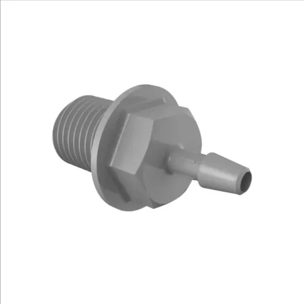 ELDON JAMES PM4S-2.5PVDF Panel Mount, 1/4 NPSM Thread Size, 5/32 Inch Barb, Gray Kynar 740 | CJ8JKU