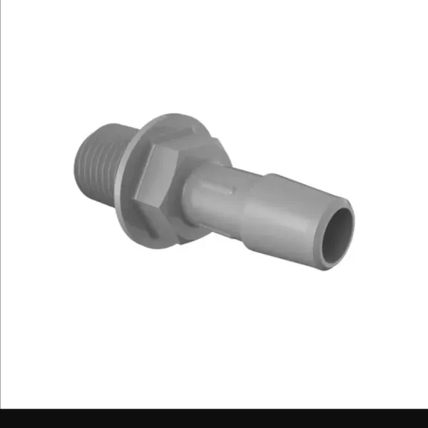 ELDON JAMES PM4S-6PVDF Panel Mount, 1/4 NPSM Thread Size, 3/8 Inch Barb, Gray Kynar 740 | CJ8JNE