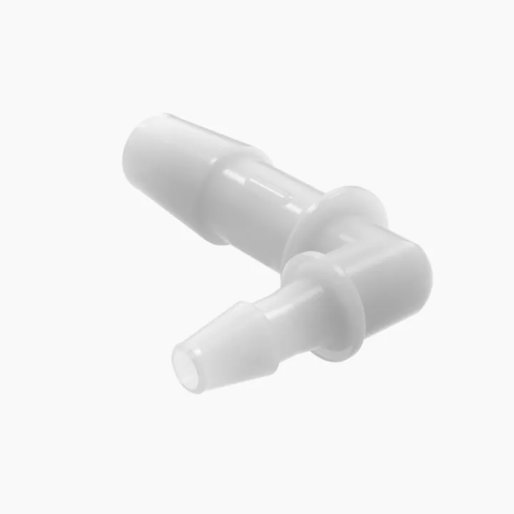 ELDON JAMES RL4-2-200NK7 Reduction Elbow, 1/4 x 1/8 Inch Barb, Natural Kynar 740 | CJ8JTK