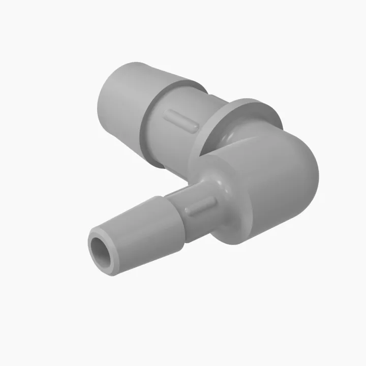 ELDON JAMES RL8-4PVDF Reduction Elbow, 1/2 x 1/4 Inch Size, Gray Kynar 740 | CJ8JUX