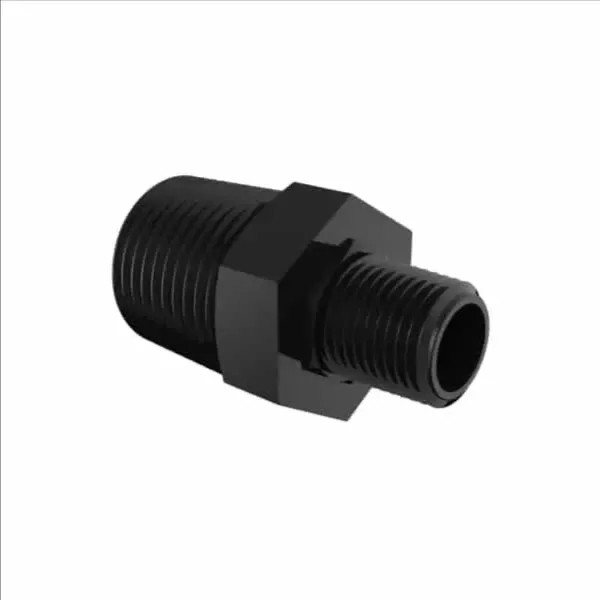 ELDON JAMES RN6-2BN Conversion Nipple, 3/8 x 1/8 NPT Size, Black Nylon | CJ8JWG