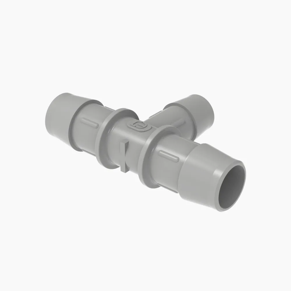 ELDON JAMES RT12-10PVDF Barbed Recuction Tee, 3/4 x 5/8 Inch Size | CJ8JZR