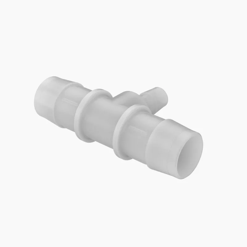 ELDON JAMES RT16-8NK7 Tee, 1 x 1/2 Inch Barb, Natural Kynar 740 | CJ8KBZ