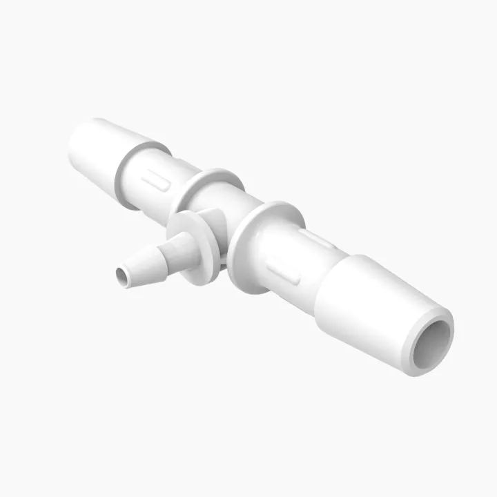 ELDON JAMES RT4-1.5-200NN Reduction Tee, 1/4 x 3/32 Inch Barb, Natural Nylon | CJ8KDZ