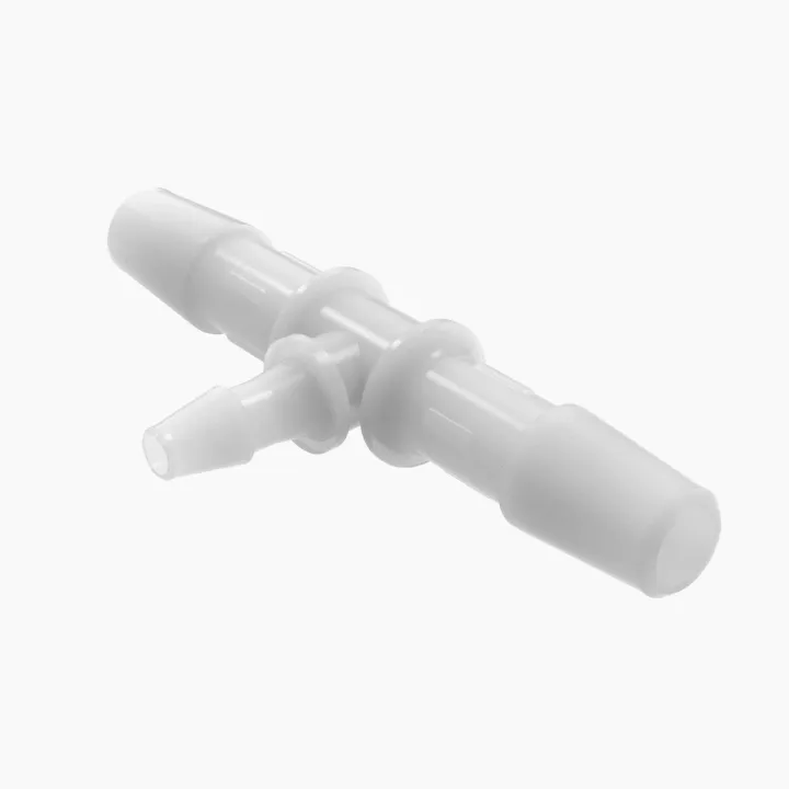 ELDON JAMES RT4-2-200NK7-QC Reduction Tee, 1/4 x 1/8 Inch Barb, Natural Kynar 740 QC | CJ8KEQ