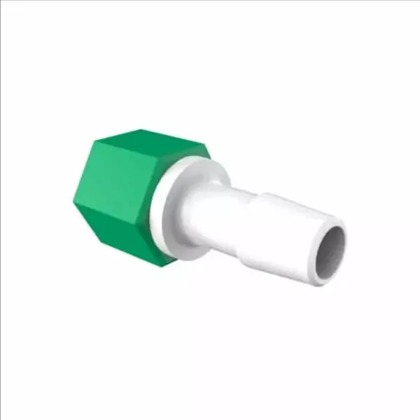 ELDON JAMES SAF9-6NNGN Straight Female Swivel, 3/8 Inch Barb, Natural Nylon, Green | CJ8KMN