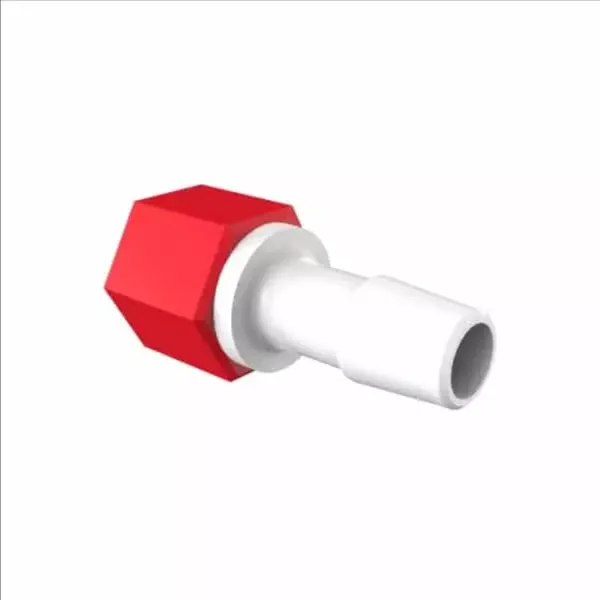 ELDON JAMES SAF9-6NNRN Straight Female Swivel, 3/8 Inch Barb, Natural Nylon, Red | CJ8KMR