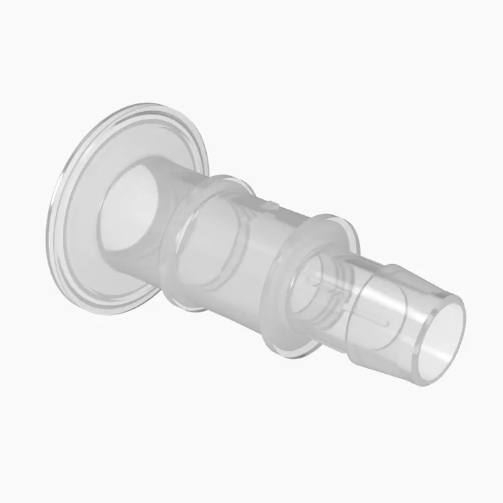 ELDON JAMES SF16-SB12PP-QC Cleanroom, 1 Inch Sanitary Flange, 3/4 Inch Barb, Polypropylene | CJ8KQH