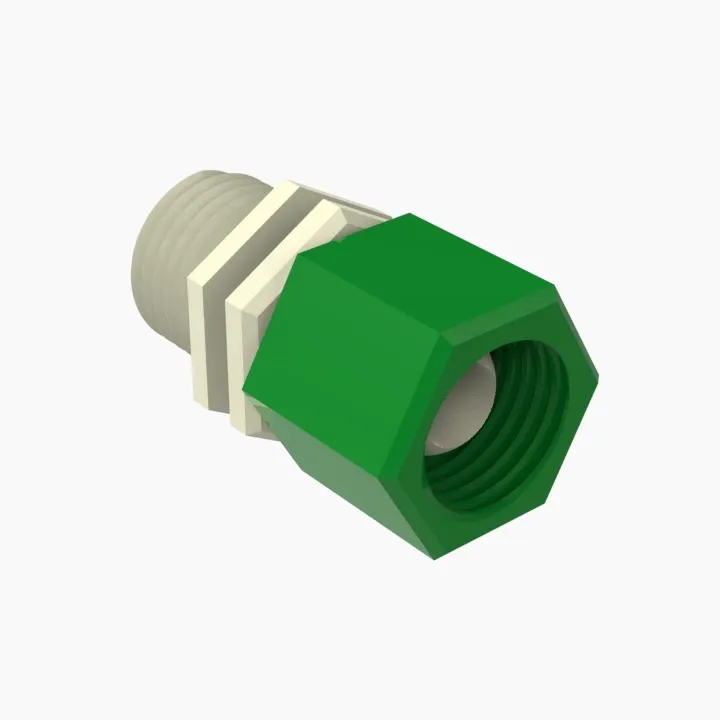 ELDON JAMES SUP9NN-GN Plug and Nut Assembly, 9/16-18 UNF Thread Size, Natural Nylon, Green | CJ8KUJ