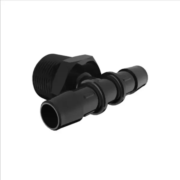 ELDON JAMES T12-8BN Black Nylon Tee, 3/4 NPT Size, 1/2 Inch Inside Dia. | CJ8LFC