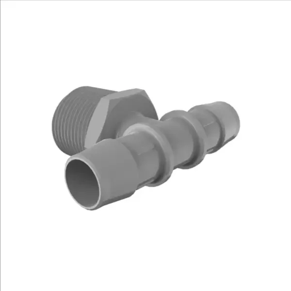 ELDON JAMES T16-12PVDF Gray Kynar 740 Tee, 1 NPT Size, 3/4 Inch Hose | CJ8LGA
