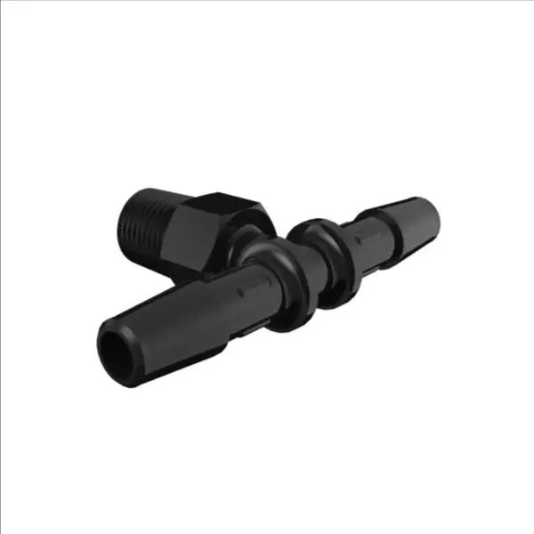 ELDON JAMES T2-4GFBN Glass Filled Black Nylon Tee, 1/8 NPT Size, 1/4 Inch Inside Dia. | CJ8LJC