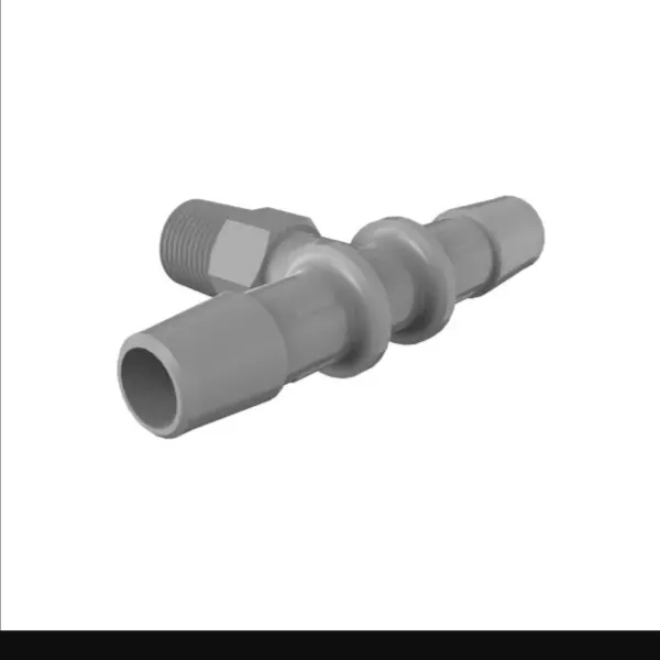 ELDON JAMES T2B-6PVDF Barbed Tee, 1/8-28 BSP To 3/8 Size | CJ8LLJ