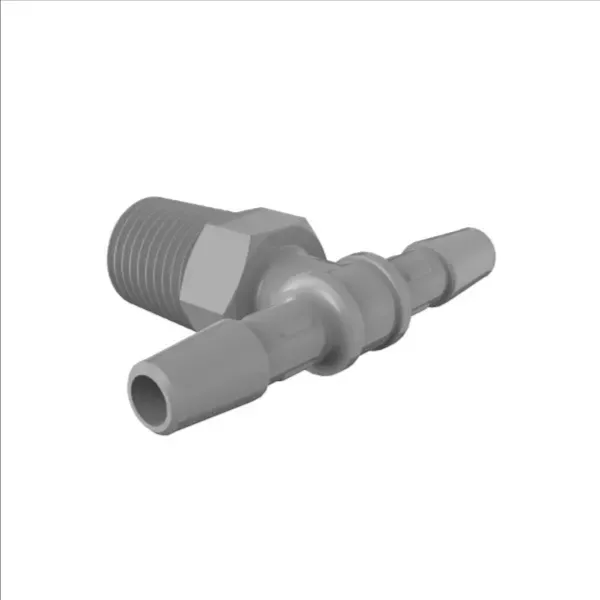 ELDON JAMES T4-4PVDF Gray Kynar 740 Tee, 1/4 NPT Size, 1/4 Inch Inside Dia. | CJ8LNB