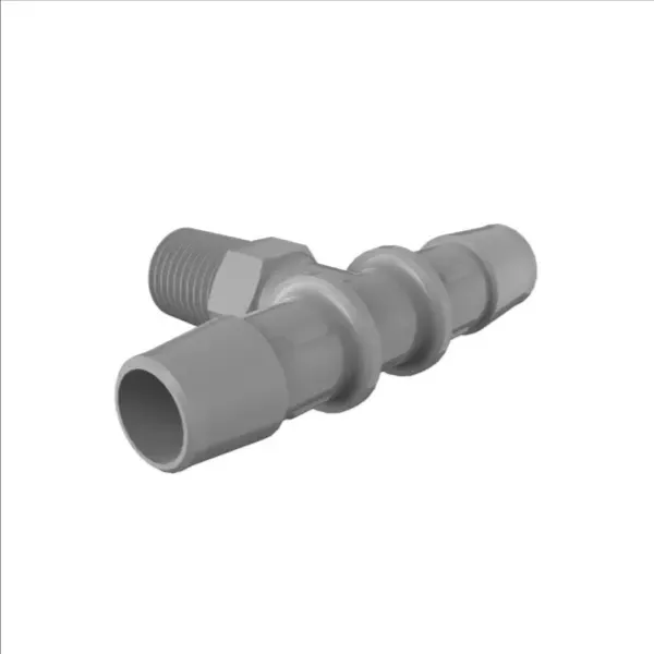 ELDON JAMES T4-8PVDF Gray Kynar 740 Tee, 1/4 NPT Size, 1/2 Inch Inside Dia. | CJ8LPD