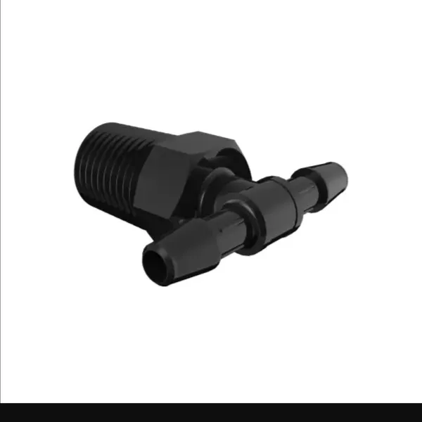 ELDON JAMES T4B-3BN Black Nylon Tee, 1/4 Thread Size, 3/16 Inch Barb | CJ8LPT