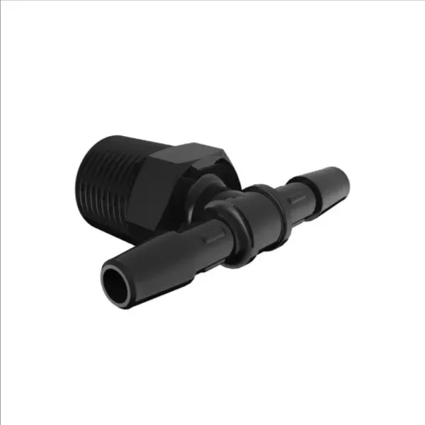 ELDON JAMES T6-4GFBN Glass Filled Black Nylon Tee, 3/8 NPT Size, 1/4 Inch Inside Dia. | CJ8LRT