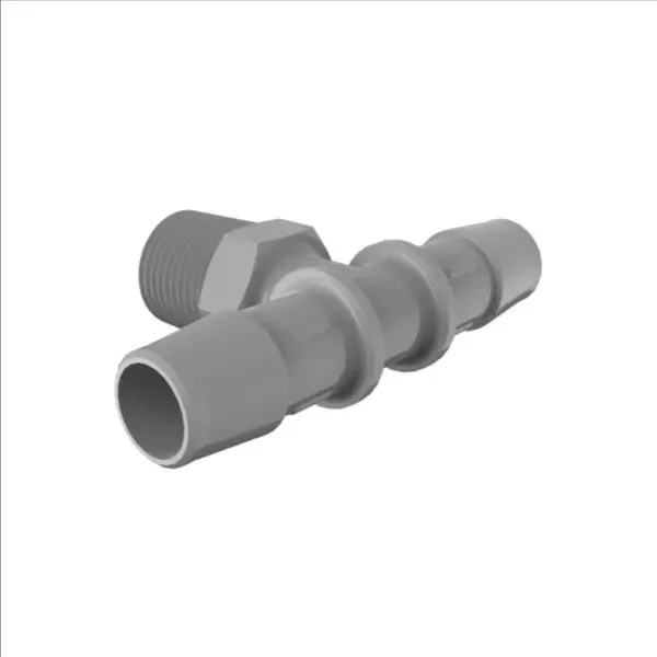 ELDON JAMES T6-8PVDF Gray Kynar 740 Tee, 3/8 NPT Size, 1/2 Inch Inside Dia. | CJ8LUE