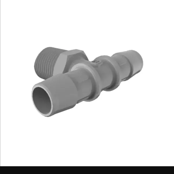 ELDON JAMES T8-10PVDF Gray Kynar 740 Tee, 1/2 NPT Size, 5/8 Inch Inside Dia. | CJ8LWD