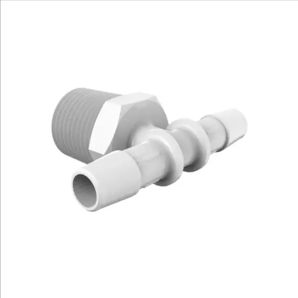 ELDON JAMES T8-6NN Natural Nylon Tee, 1/2 NPT Size, 3/8 Inch Inside Dia. | CJ8LXE