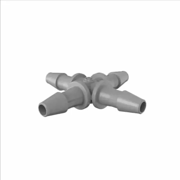 ELDON JAMES X0-2-200PVDF Cross, 1/8 Inch Inside Dia., Gray Kynar 740 | CJ8LYP