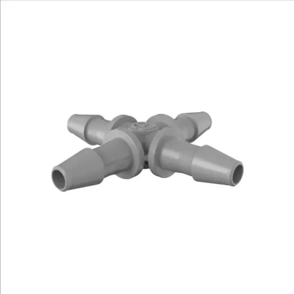 ELDON JAMES X0-3-200PVDF Cross, 3/16 Inch Inside Dia., Gray Kynar 740 | CJ8LZA