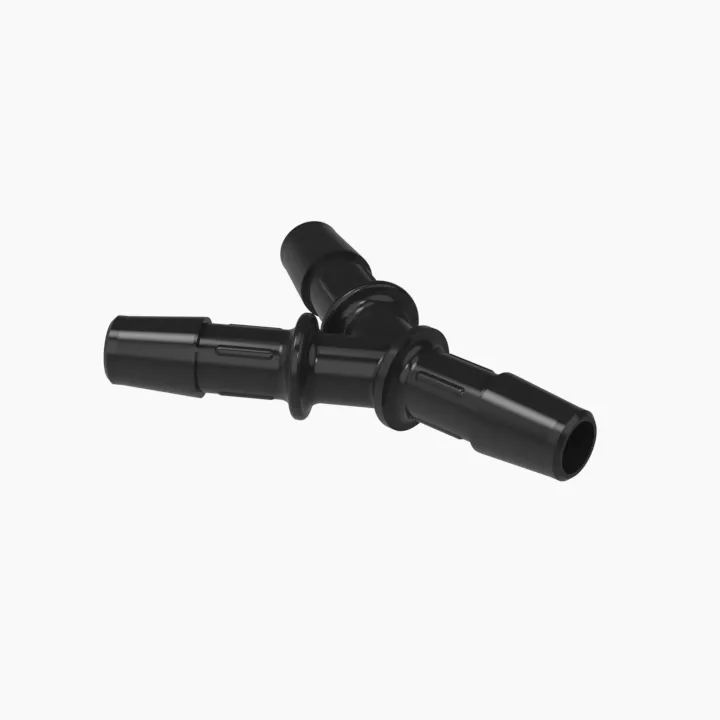 ELDON JAMES Y0-5BN Y Connector, 5/16 Inch Inside Dia., Black Nylon | CJ8MEP