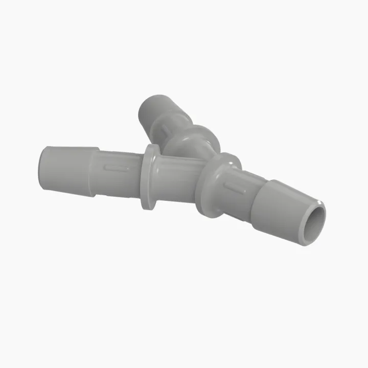 ELDON JAMES Y0-6PVDF Y Connector, 3/8 Inch Inside Dia., Gray PVDF | CJ8MFP
