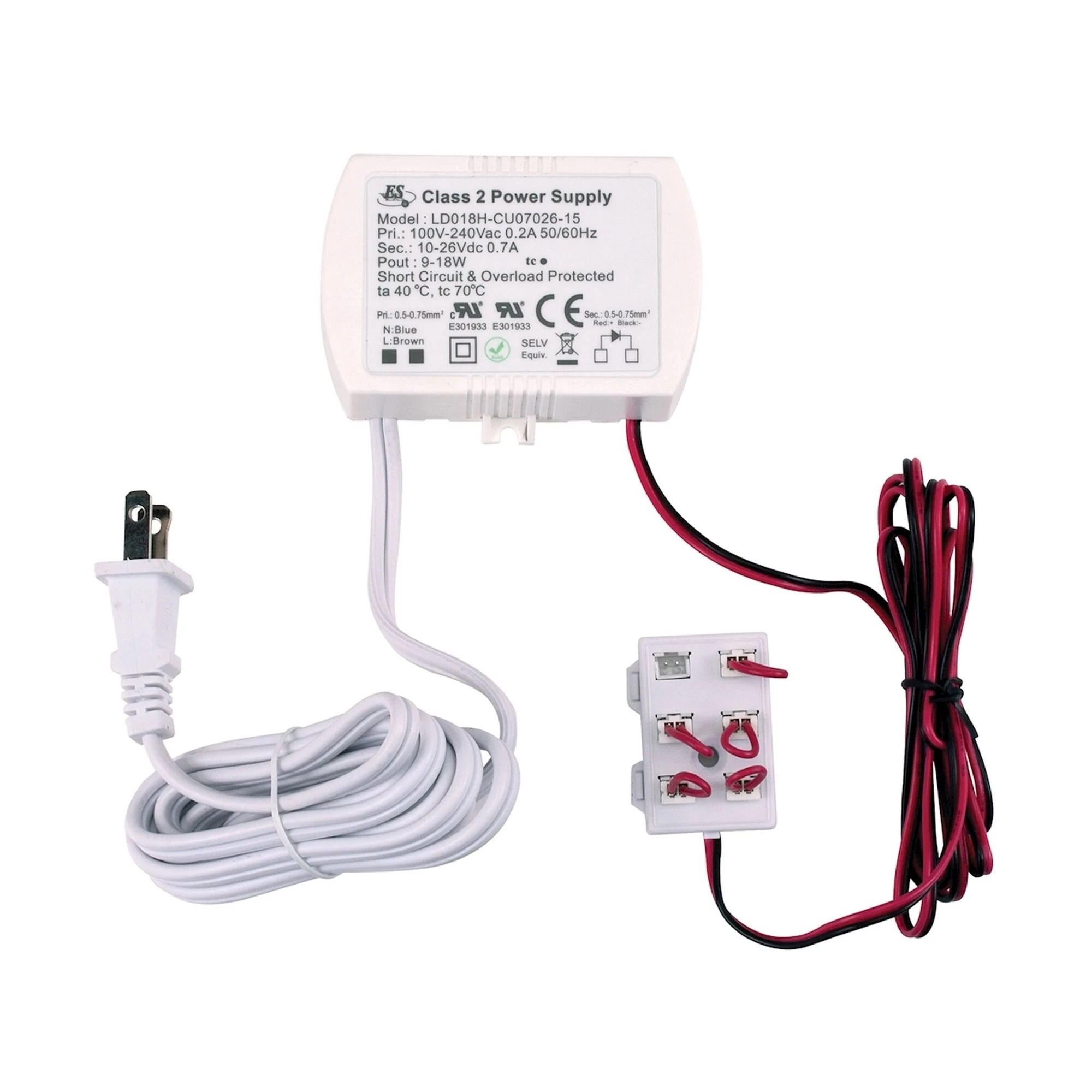 Polaris 18W 700mA Driver wHarness, Loops, Cord and Plug