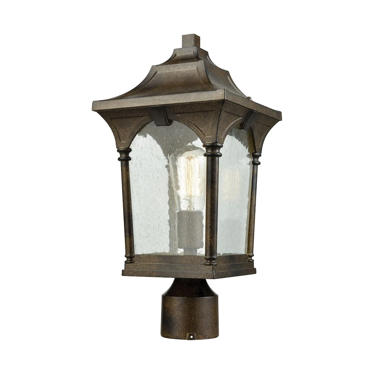Loringdale 1-Light Outdoor Post Mount Inch Hazelnut Bronze
