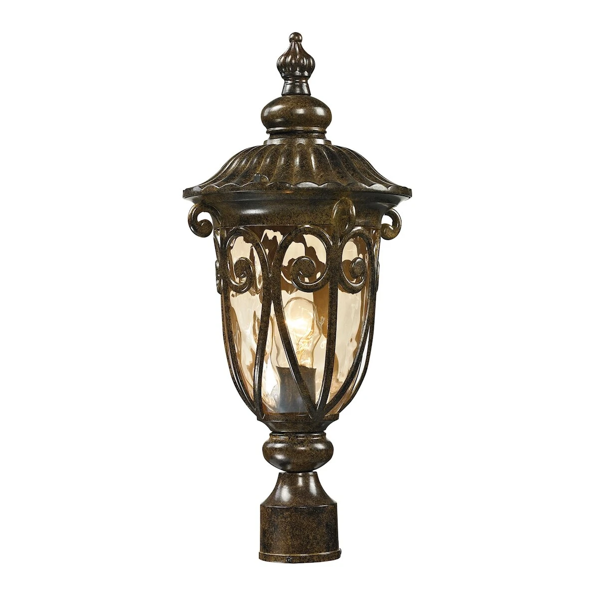 Logansport 1-Light Outdoor Post Mount Inch Hazelnut Bronze