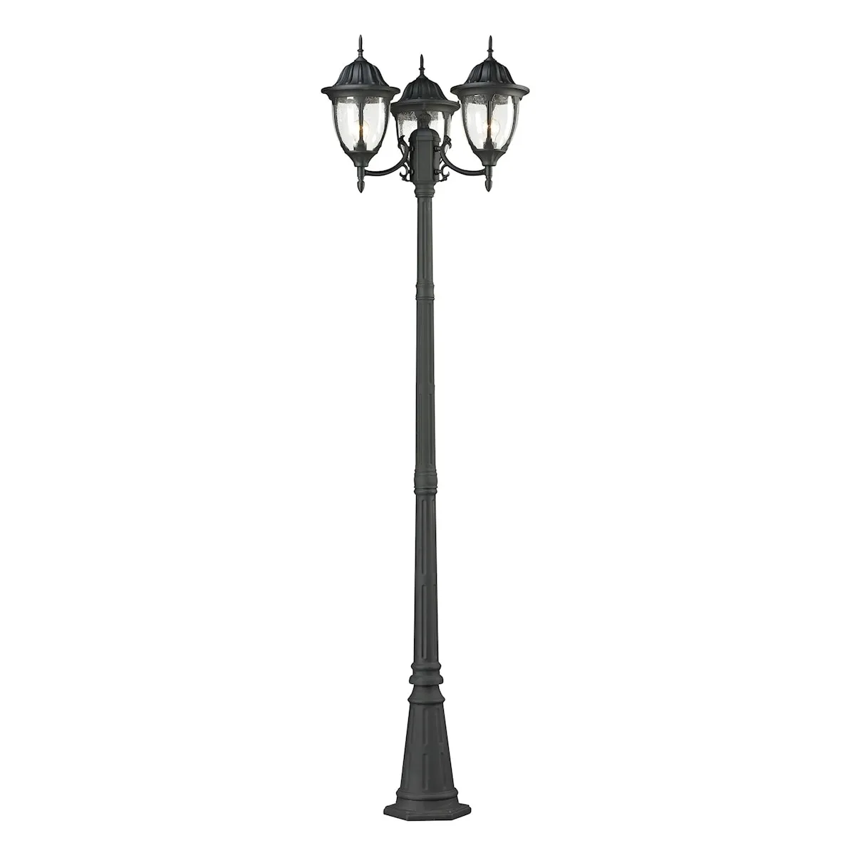 Central Square 3-Light Outdoor Post Mount Inch Textured Matte Black