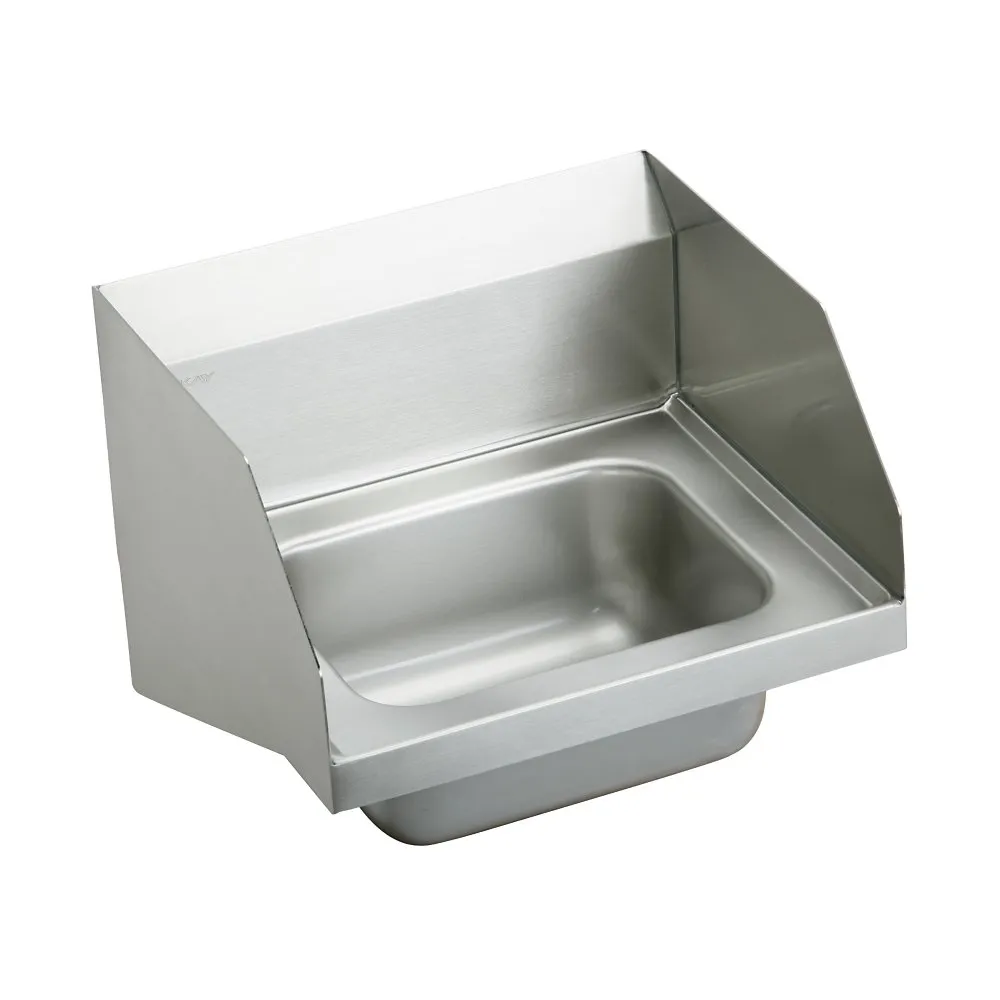 Single Bowl Wall Hung Handwash Sink With Side Splashe, 16-3/4 x 15-1/2 x 13 Iinch Size